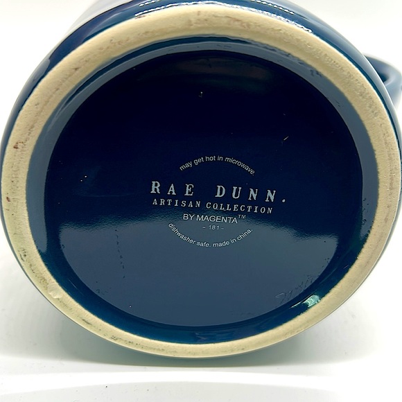 Rae Dunn “Feeling Nauti” Navy Blue Pitcher - Picture 4 of 4